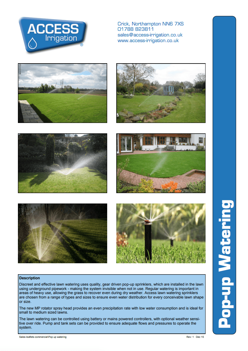 Lawn Irrigation | Lawn Watering Systems | Access Irrigation